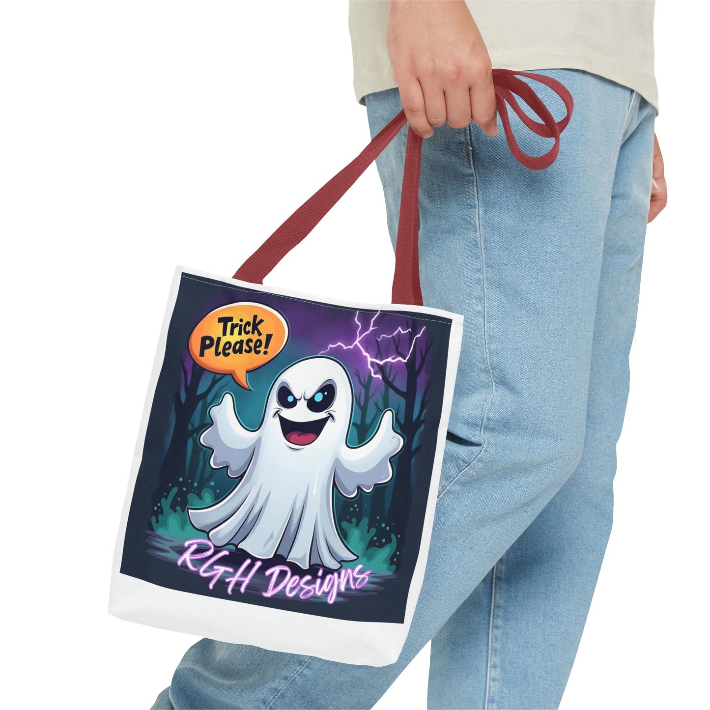 Halloween 2024 Limited Run Personalized ‘Trick Please’ candy tote bag 3 sizes