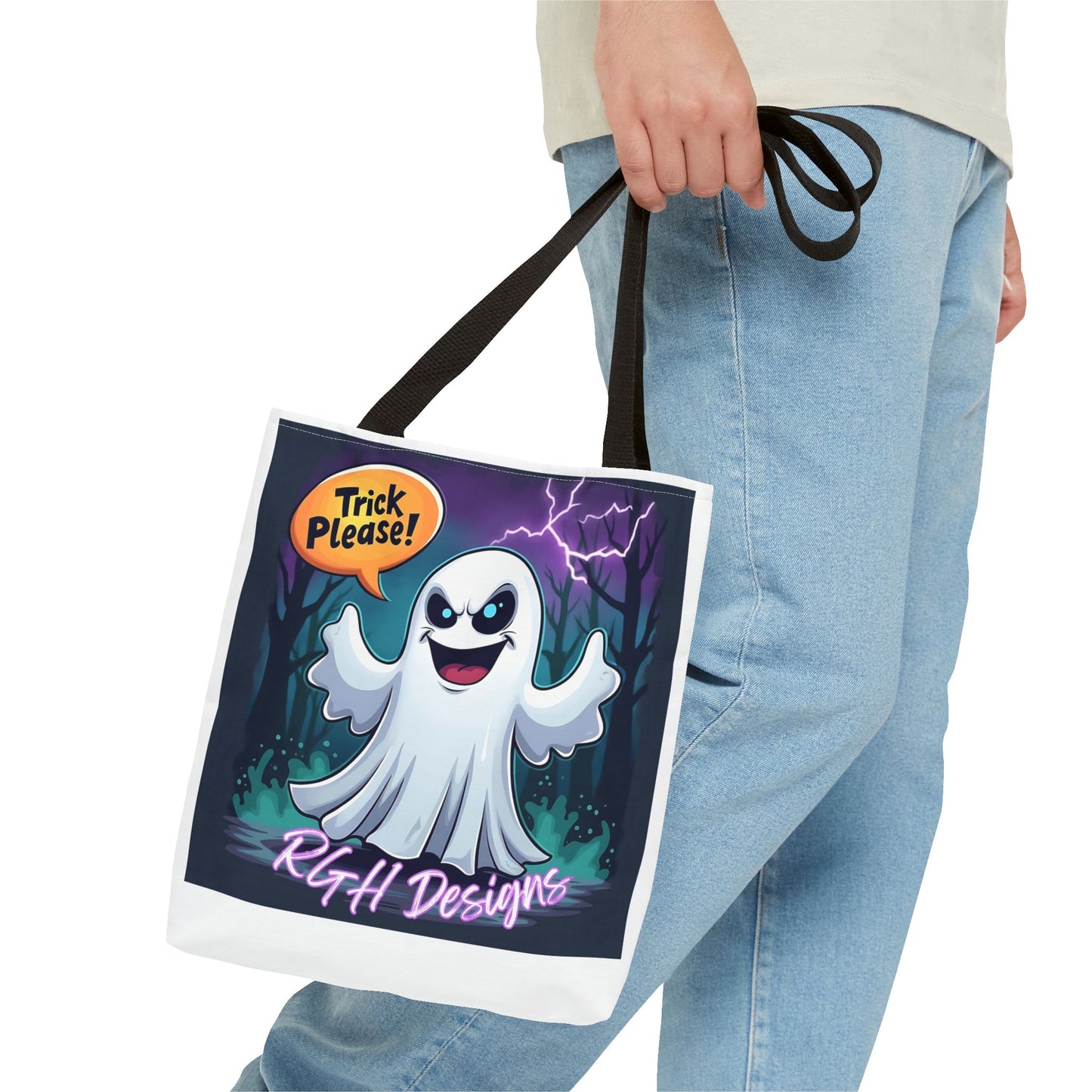 Halloween 2024 Limited Run Personalized ‘Trick Please’ candy tote bag 3 sizes