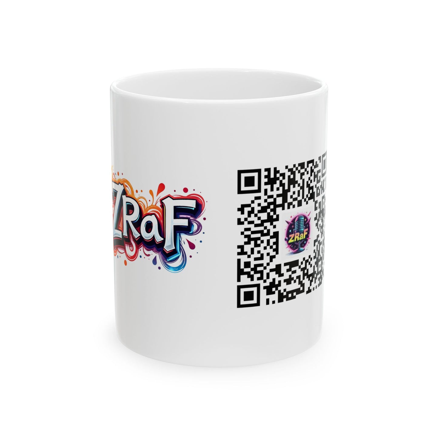 A ZRaF Branded Logo Ceramic Mug, (11oz, 15oz)