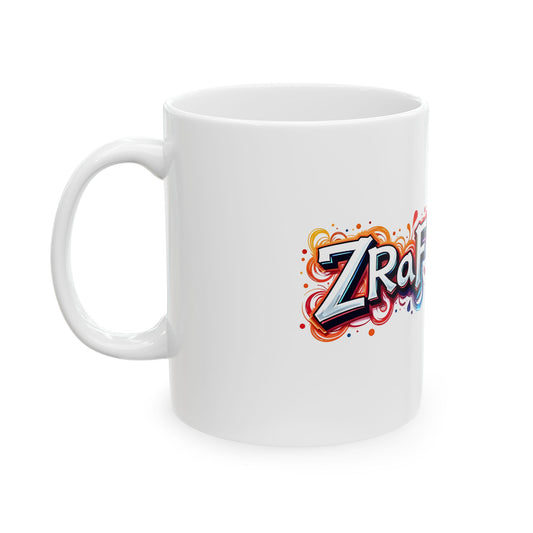 A ZRaF Branded Logo Ceramic Mug, (11oz, 15oz)