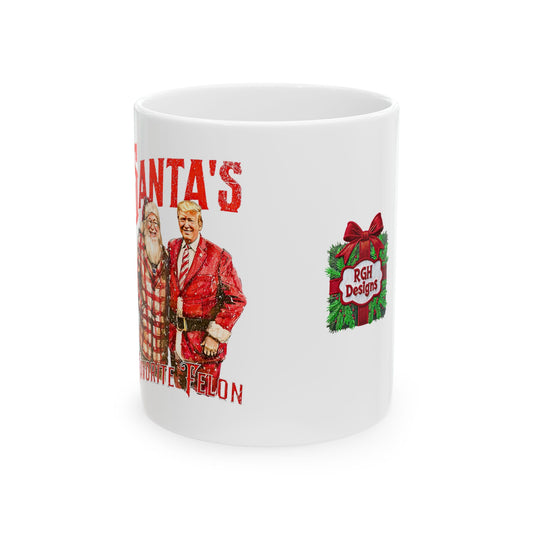 Santa’s Favorite Patriot Ceramic Mug, (11oz, 15oz)