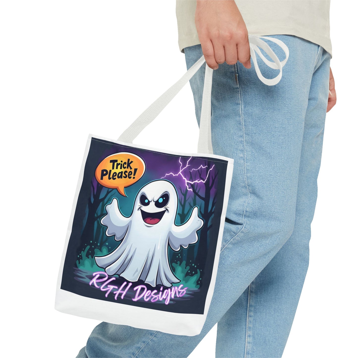 Halloween 2024 Limited Run Personalized ‘Trick Please’ candy tote bag 3 sizes